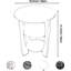Table de bout ronde à 3 niveaux avec tablette de rangement, table d'appoint moderne pour canapé et lit, table d'appoint et table de chevet pour les petits espaces
