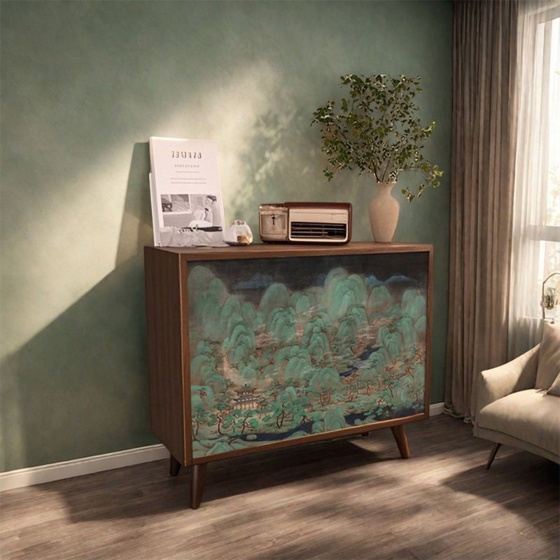 Modern Decorative Cabinet with Pine Frame