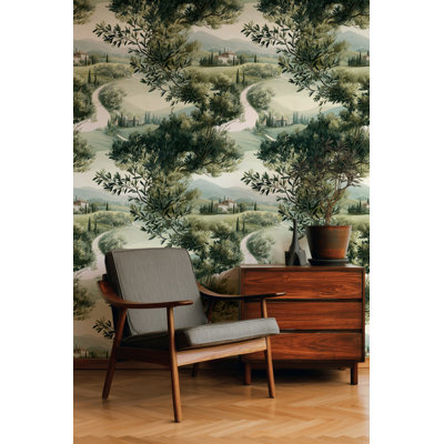 Tuscan Landscape Wallpaper Tuscany Peel And Stick Italian Countryside Wall Mural