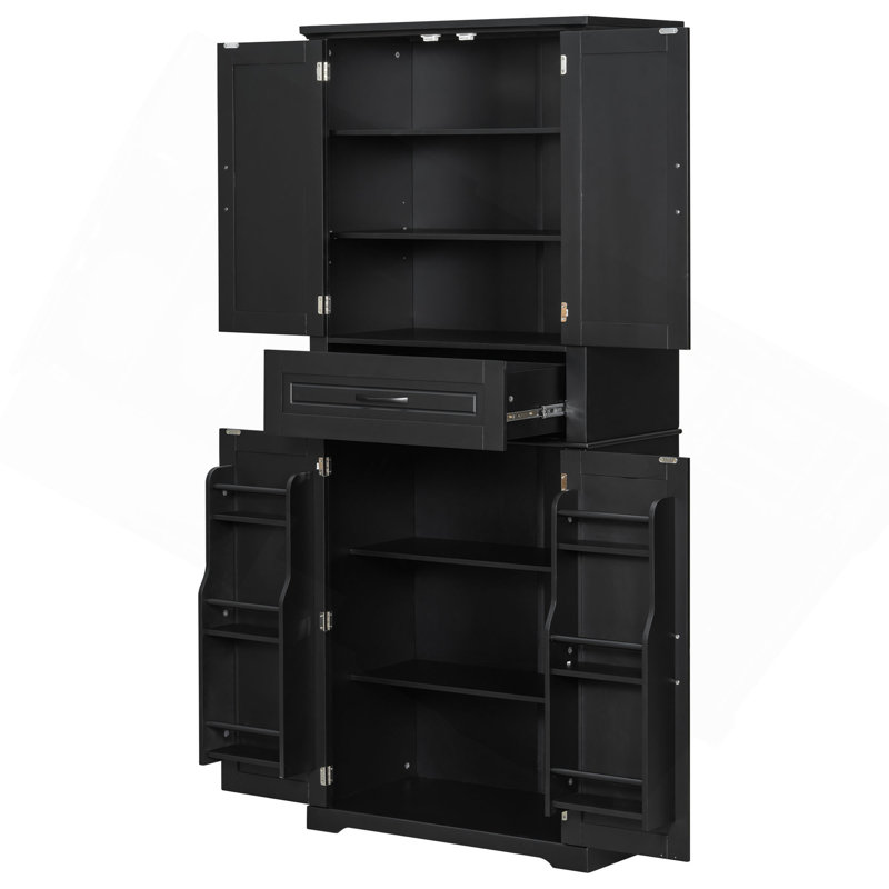 Armoire de rangement pour salle de bain avec espace de rangement multifonctionnel, tiroir avec glissières, tablette réglable