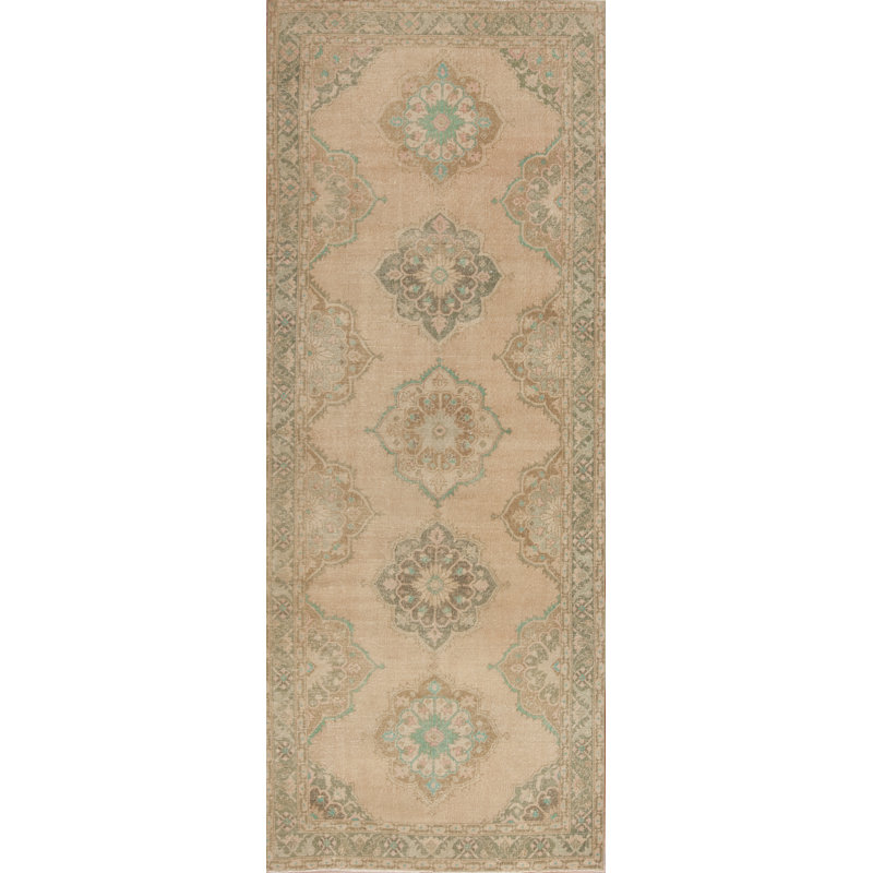 Vintage One-of-a-Kind 4'10" X 12'4" Hand Knotted Area Rug
