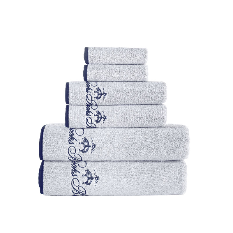 Ensemble de 4 serviettes en coton turc 4 pièces, Argent, 6 Piece Towel Set