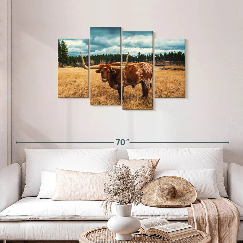 Brampt au Longhorn de Brampt au parc Custer, H 27 po x l 43 po