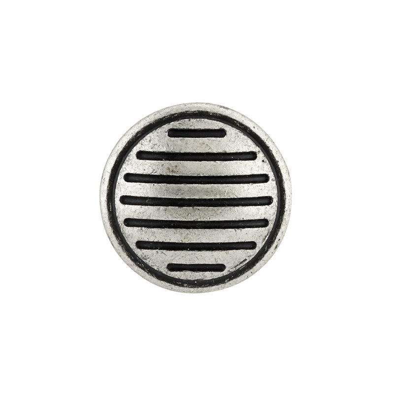 Poignée ronde 1 3/16" de diamètre Expression, Argent ancien