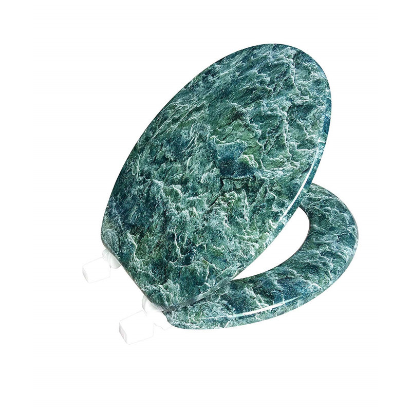 Siège de toilette rond en marbre, Jade
