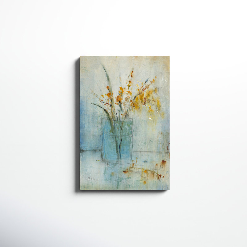 «Blue récipient II», peinture sur toile, H 30 po x l 20 po