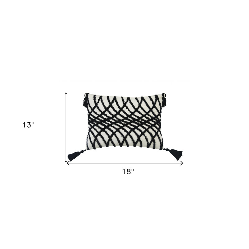 Housse et insert de coussin rectangulaire en mélange de coton