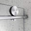 Porte de douche 6063 - Finition nickel brossé, Fermeture en douceur, Nano-nettoyage, Verre trempé, Poulie de 70 mm en acier inoxydable 304 avec fermeture,