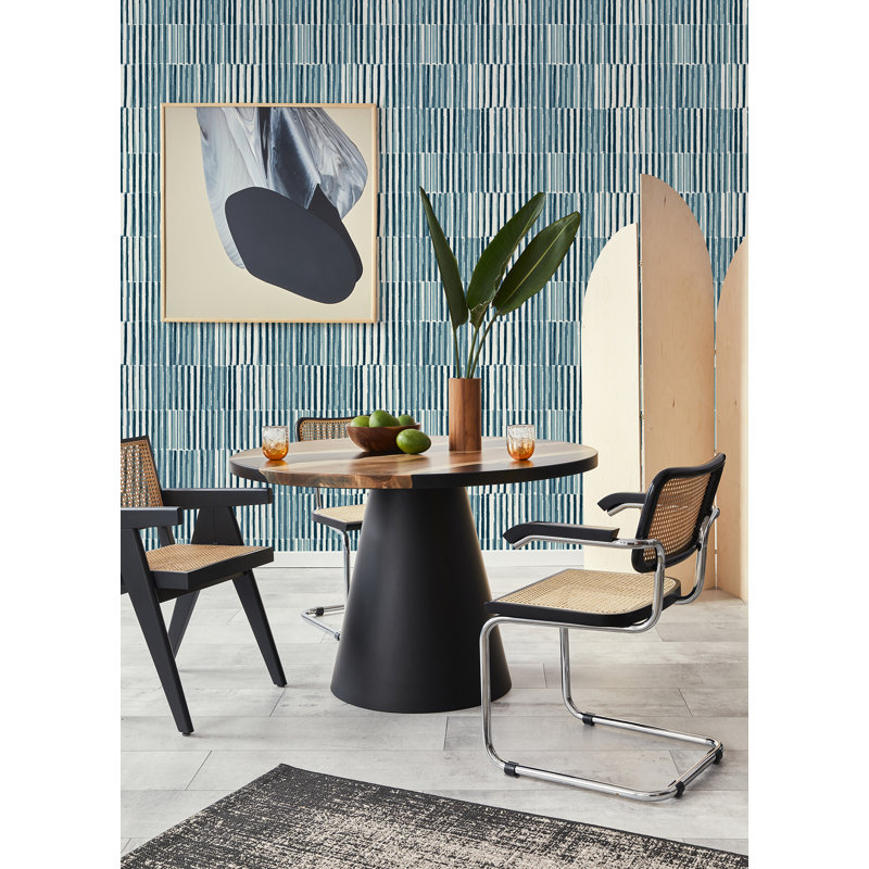 Zahara Textured Stripe Luxury Wallpaper, Teal