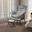 Fauteuil Lazy, fauteuil d'appoint rembourré en tissu avec poches latérales-1330097931