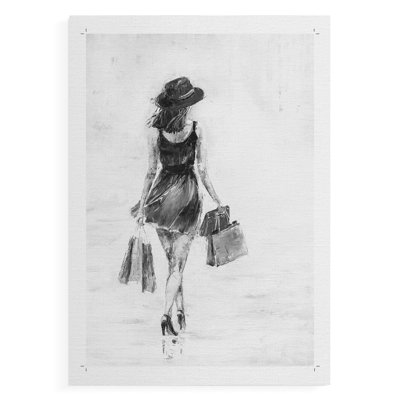 Shopping Day I -Canvas Print Only - NOT FRAMED