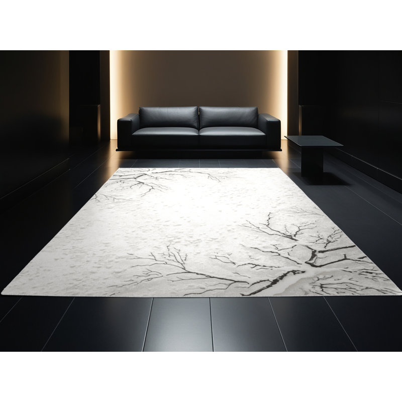 Tapis de Noël abstrait moderne et contemporain lavable à la machine Champlost, 7 x 10