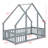Dreamy Kids’ House Bed Ground-Level Design With Sturdy Wooden Guardrails-1836043463