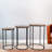 Dondie Round Modern Rustic Solid Wood and Metal Nesting End Tables - Set of 3