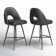 Etna Swivel Upholstered Counter Stool with Metal Frame