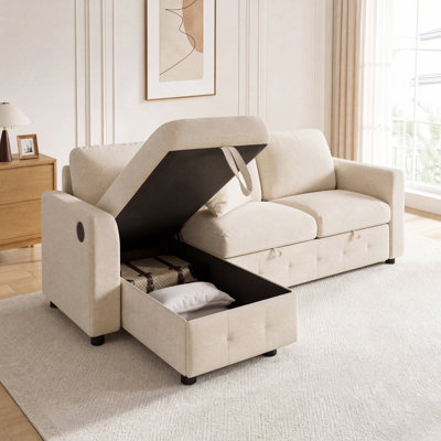 3 Seater Chenille Sofa
