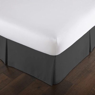 Southshore Fine Linens Vilano Pleated Bed Skirt, Double-Brushed Microfiber 15-Inch Drop Bed Skirt with Pleated Design, Machine Washable, King, Coronet Blue