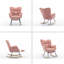 Chaise berçante en tissu avec repose-pieds Teddy-745856768