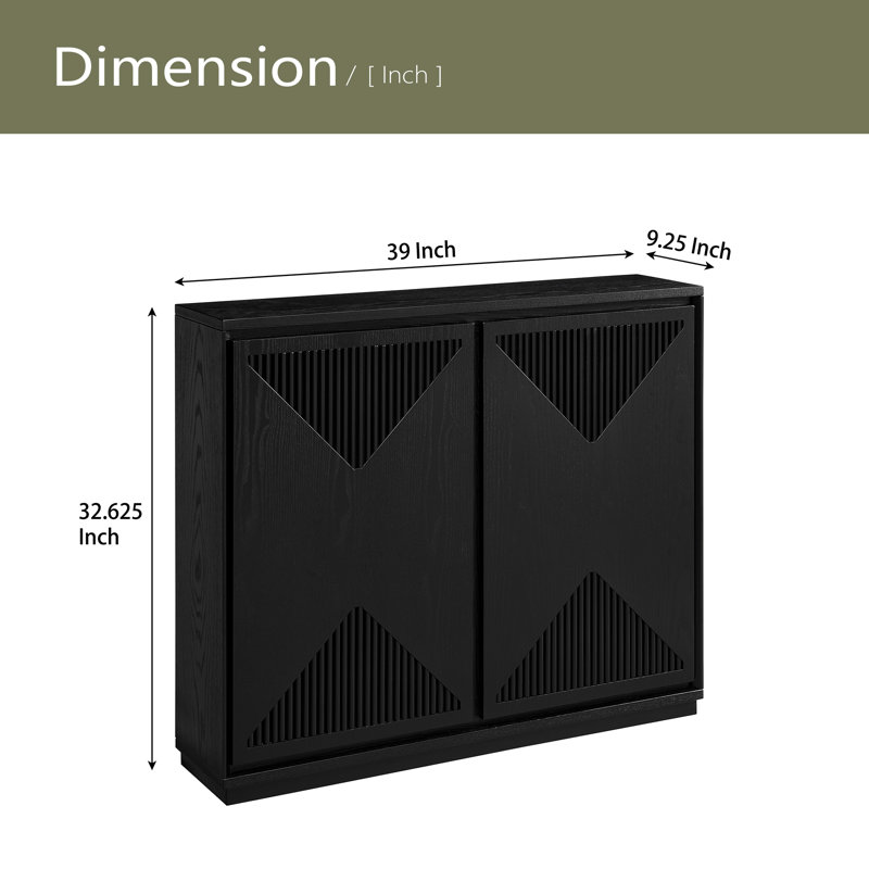 Armoire de rangement Mid-Century moderne en forme de V, armoire avec rangement, armoire latérale étroite pour le salon, l'entrée, le couloir, la cuisine, le café