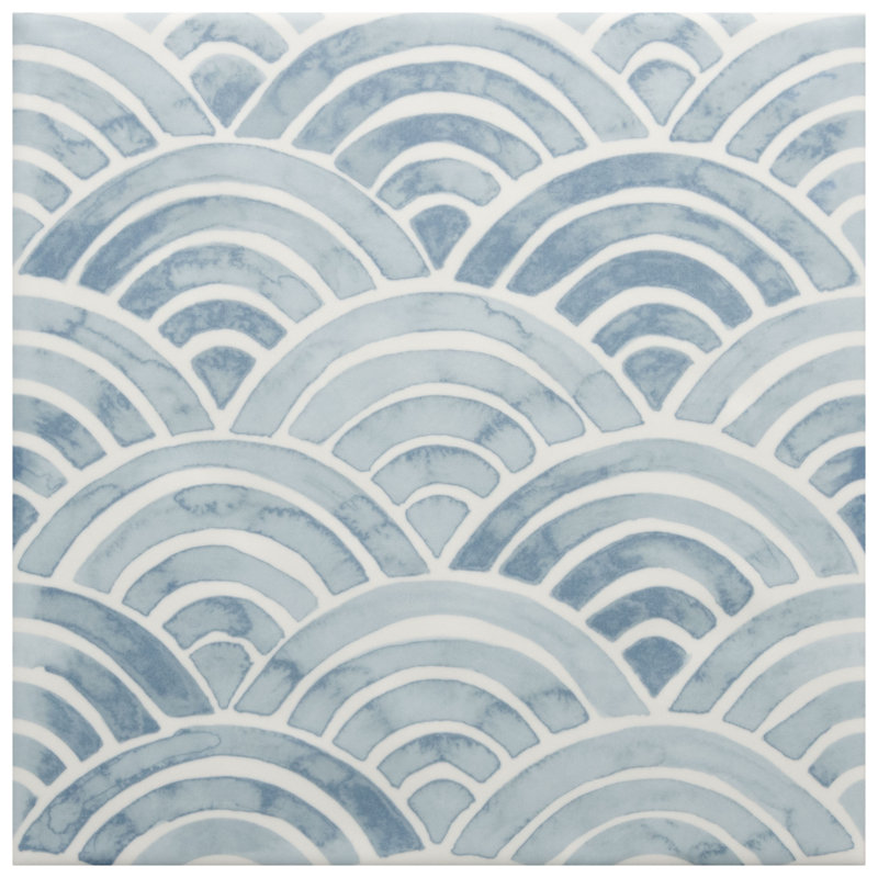 Berta 7-7/8 In. X 7-7/8 In. Ceramic Wall Tile, Escalas