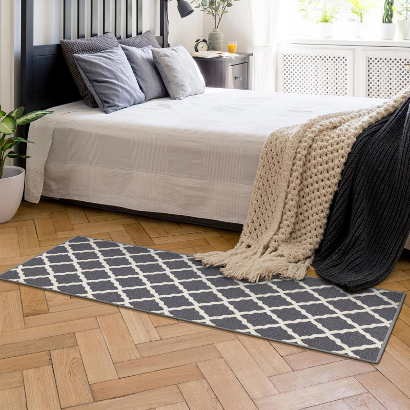 Tapis gris Glamour, Tapis de couloir 1 pi 8 po x 4 pi 11 po