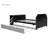 Full Size Wood Daybed With Twin Size Trundle,Desk And USB-916736274