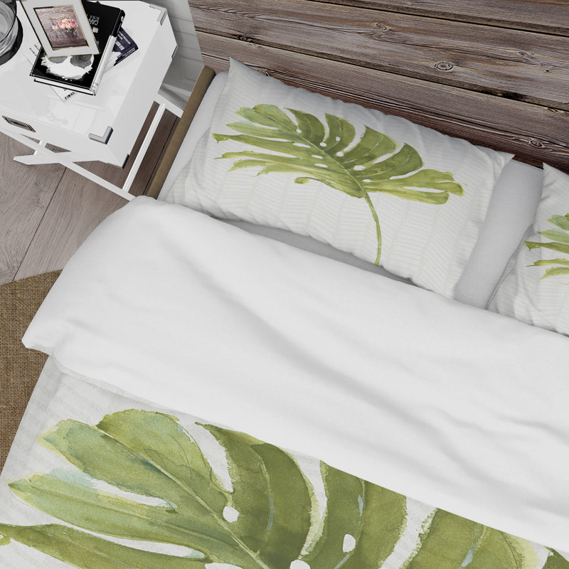 Ensemble de housse de couette Mixed Botanical Leaves VII, Housse de couette double / grand et 2 taies