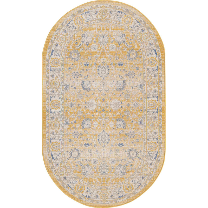 Denena Oriental Indoor Rug, Oval 3' x 5'3"