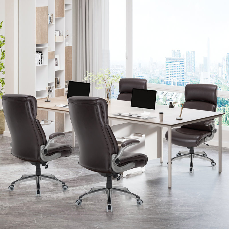 High-End Ergonomic Office Chair With Adjustable Headrest and Multi-Position Tilt, Brown