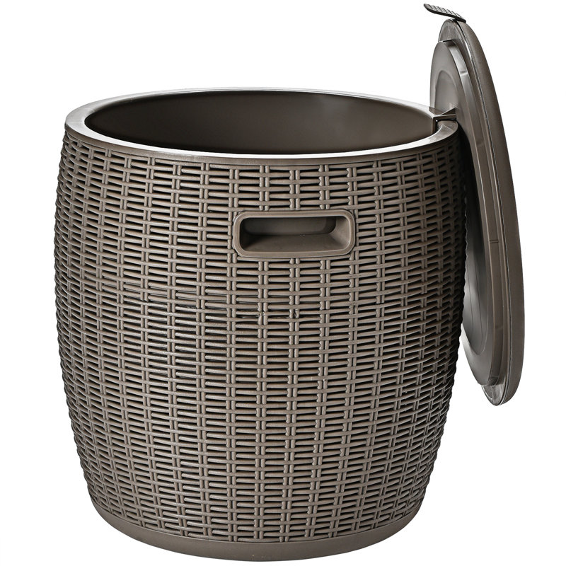 Plastic Ice Bucket, Brown