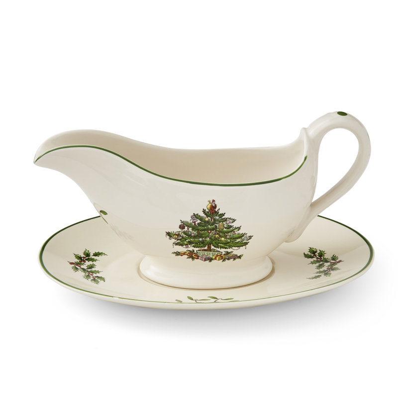 Spode Christmas Tree Gravy Boat 10Oz