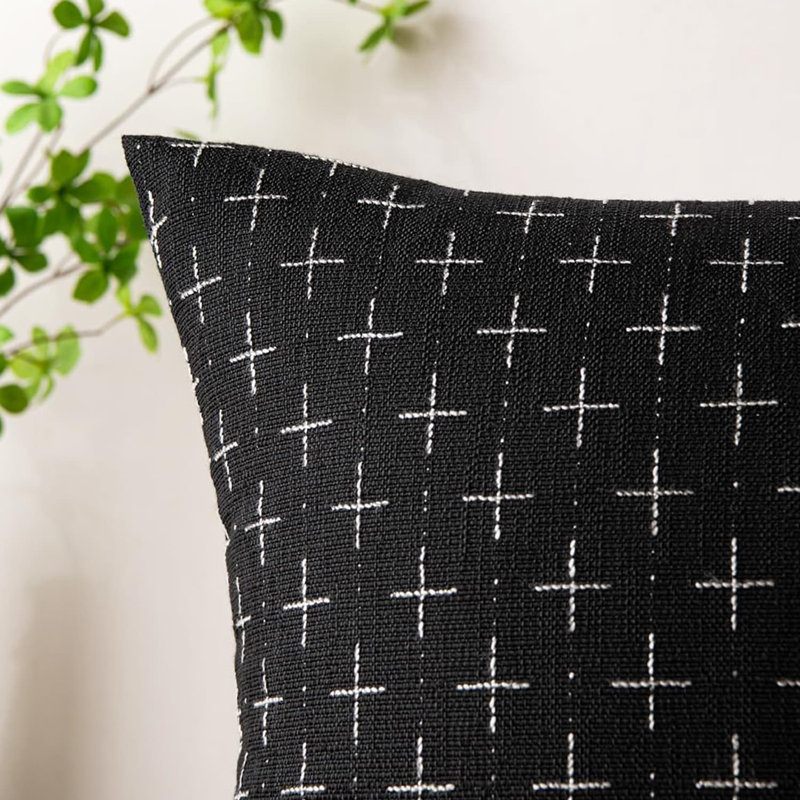 Set Of 2 Upholstered Burlap Pillow Cases, Modern Pillowcases Country Woven Textured Pillow Cases, 18X18 Inches