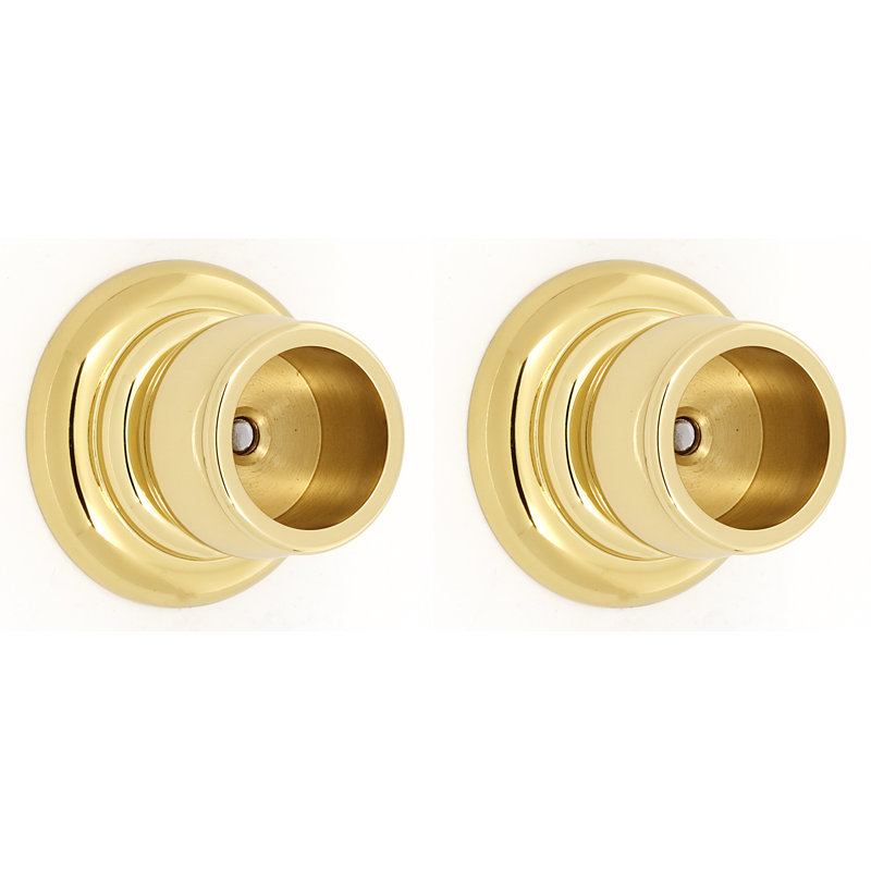 Shower Rod Bracket, Polished Brass