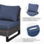 Naresa Wide Outdoor Wicker Patio Sectional with Cushions-1359905750