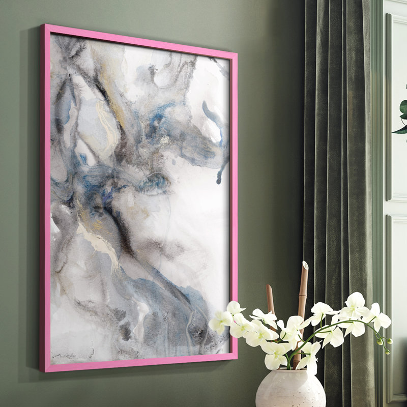 Marble Trance, reproduction encadrée - bois massif, H 20 po x l 16 po, Noir