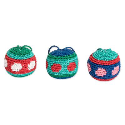 2'' Handmade Geometric Shapes Cotton Holiday Shaped Ornament