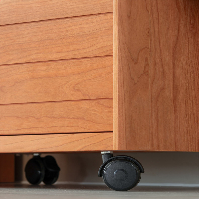 Coat Rack Solid Wood Rod Drawers Lockable Wheels