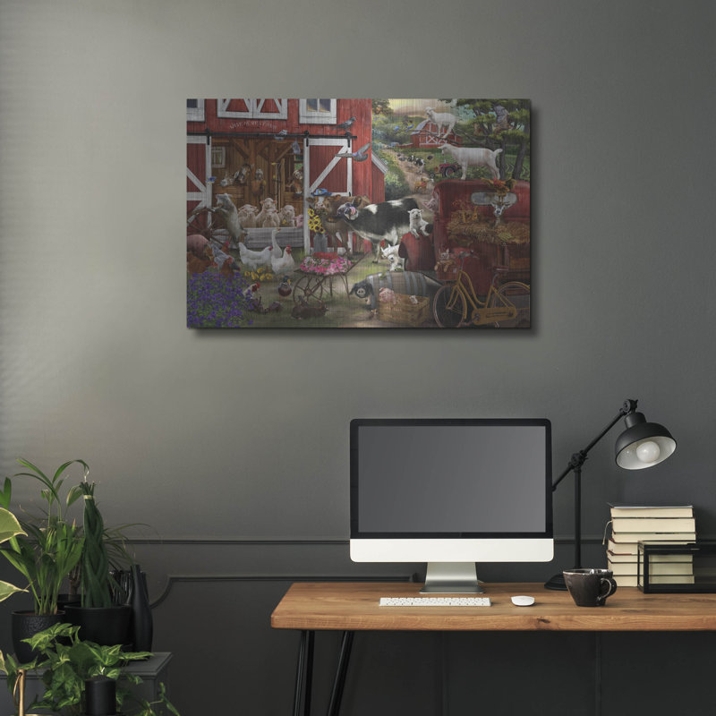 "Wise Acres Farm" par Bigelow, illustrations sur, H 24 po x l 36 po