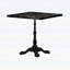 Table carrée en marbre fritté d'aspect marbre avec base en fonte robuste pour une utilisation polyvalente au bistro, au café, au bar et à la maison