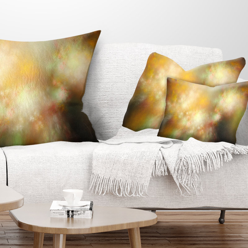 Coussin lombaire en ciel parfait starry Abstract, Jaune / vert
