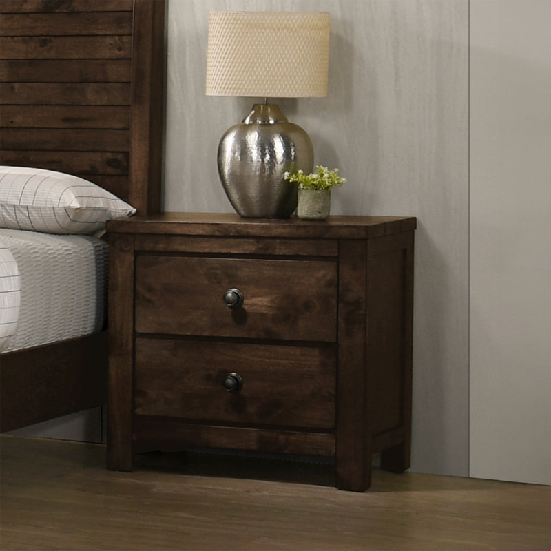 26.38'' W Solid Wood Nightstand