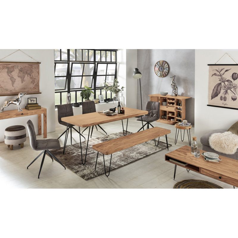 Altmar Solid Wood Bench, Acacia, 45cm H x 120cm W x 40cm D