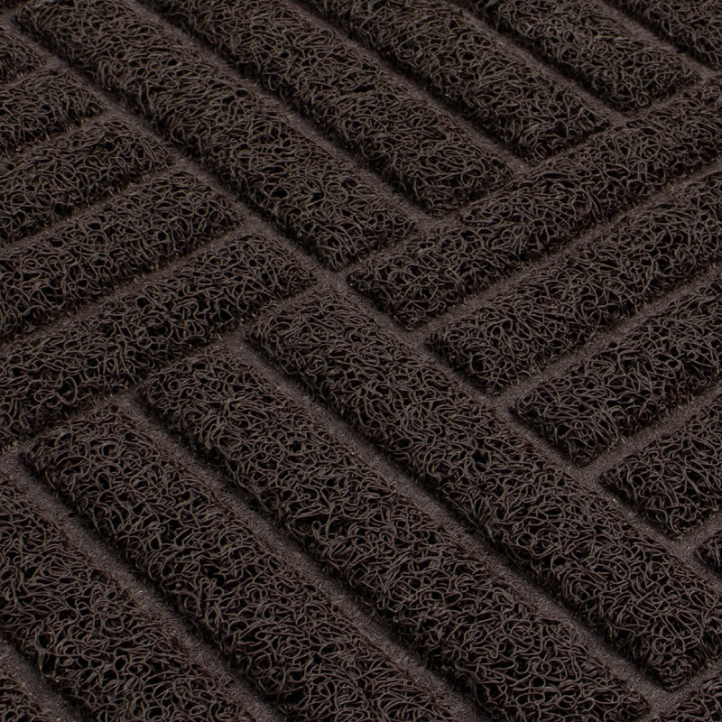 Non-Slip Geometric Doormat, Brown