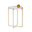 Jazmyne Marble Tray Top End Table - White