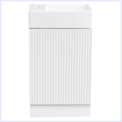 Meuble-lavabo moderne avec tablette à deux niveaux