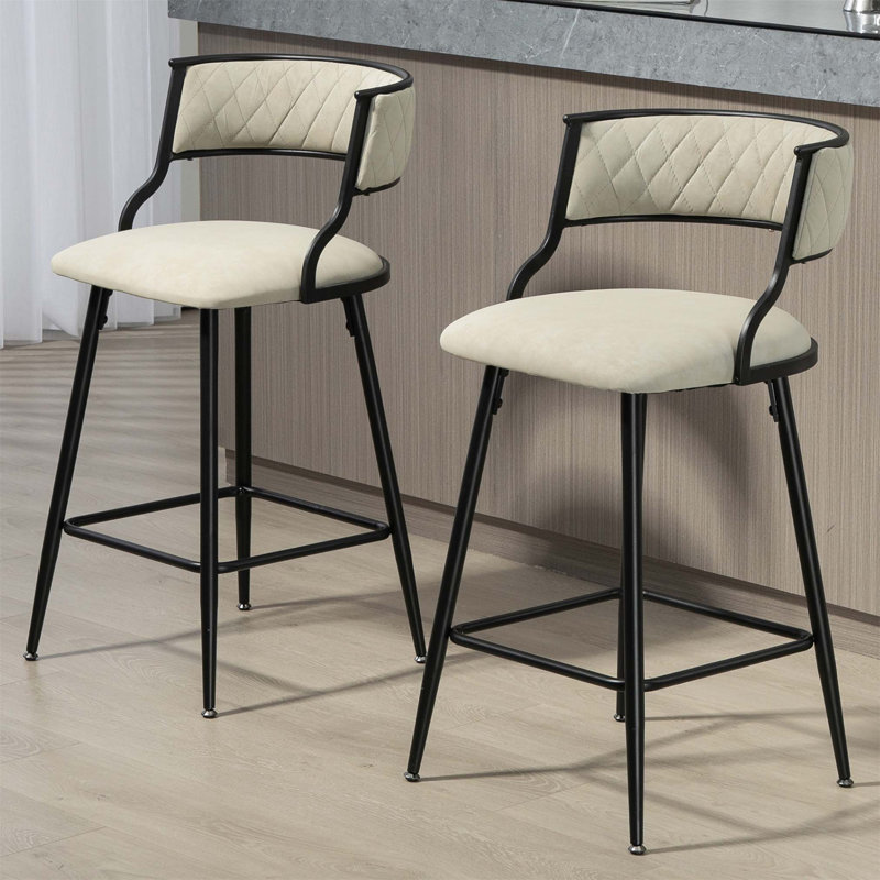 Ensemble de tabourets de bar polyvalents et confortables, conception ergonomique pour divers environnements et durabilité, 2