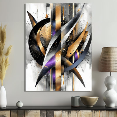 Glam Vortex Of Geometric Space II - Abstract Metal Wall Decor, Geometric Metal Print