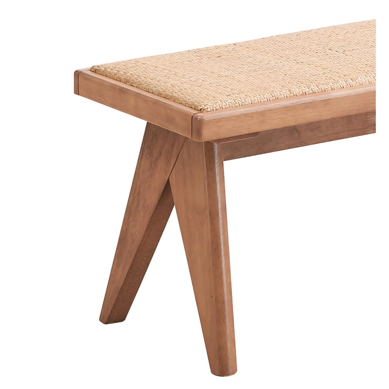 Pratique et à la mode, banc, largeur de 51 pouces, poids de 23 lb, utilisation sans effort de style Mid-Century, respirant, profondeur 14, siège chaud