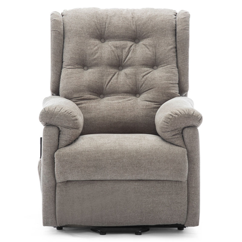 Warwickshire 79cm Wide Lift Assist Wing Chair Recliner, Dark Beige