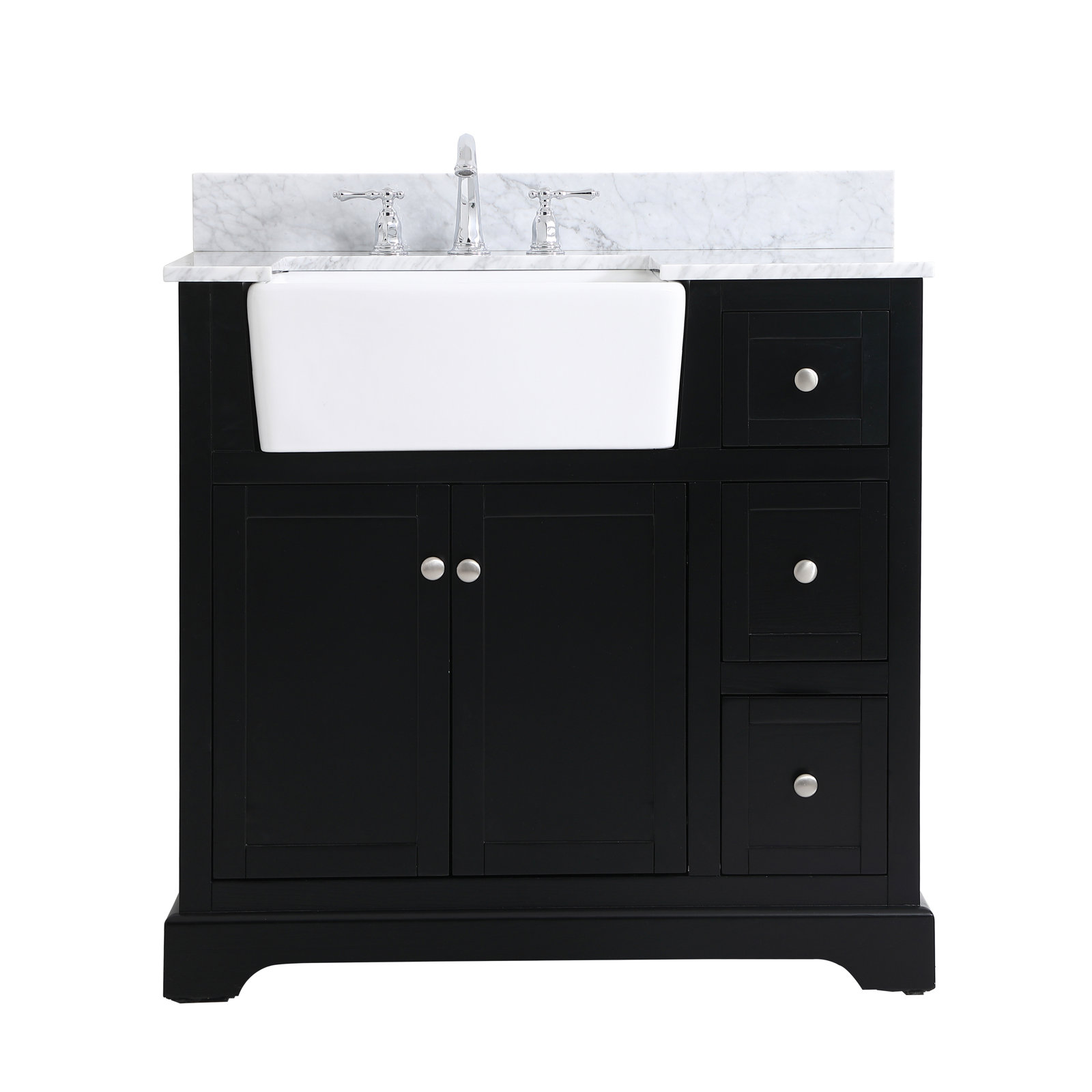 Pardue 36'' Single Bathroom Vanity, Black
